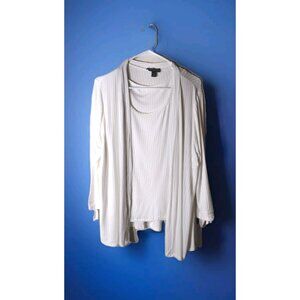 I N Studio Top Large Knit 2 Piece Combo Tie Cuffs